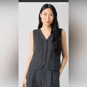 Eileen Fisher Linen Vest Size S NWT